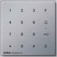 Gira Codetastatur 260565 TX_44 WG UP Alu Keyless In Gira Codetastatur 260565 TX_44 WG UP Alu Keyless In