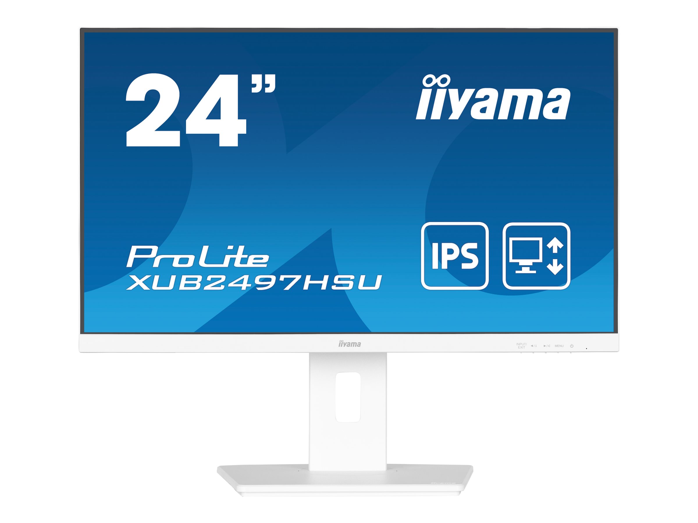 IIYAMA XUB2497HSU-W2 60,96cm 24Zoll IPS FHD 100Hz Adaptive Sync 300cd/m2 1ms HDMI DP 2xUSB 2.0 Speakers 5 year guarantee