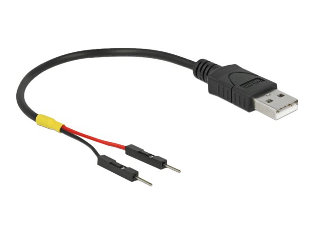 Delock USB Stromkabel Typ-A auf 2 x Pfostenstecker einzeln Strom 10 cm