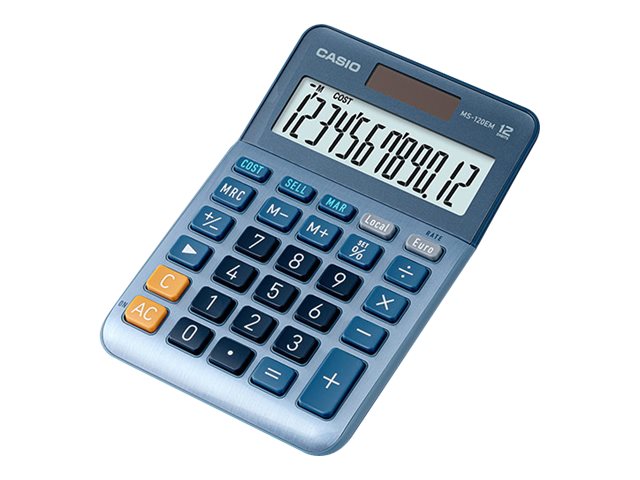 CASIO MS-120EM Tischrechner blau CASIO MS-120EM Tischrechner blau