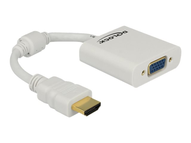 Delock Adapter HDMI-A Stecker > VGA Buchse wei?