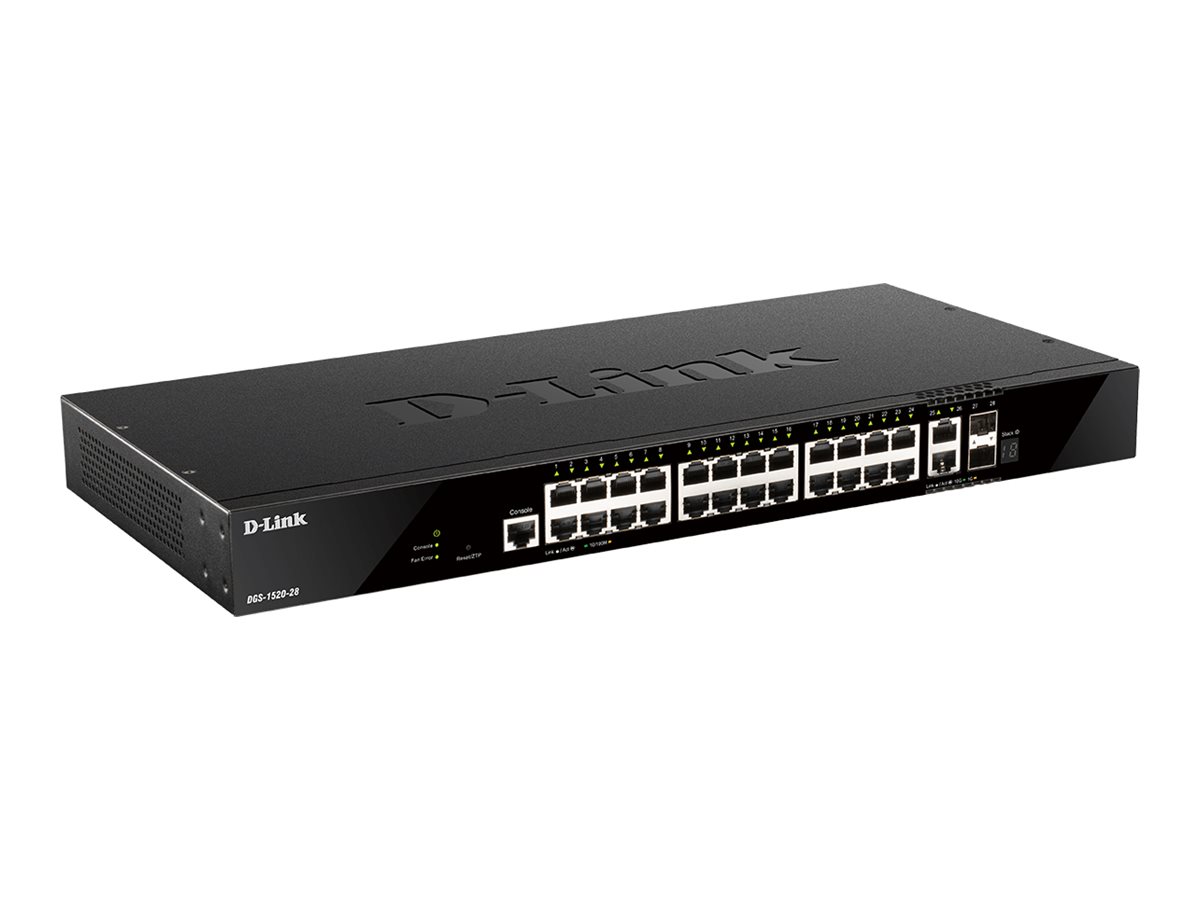 D-Link Switch DGS-1520-28 440mm 24*GE