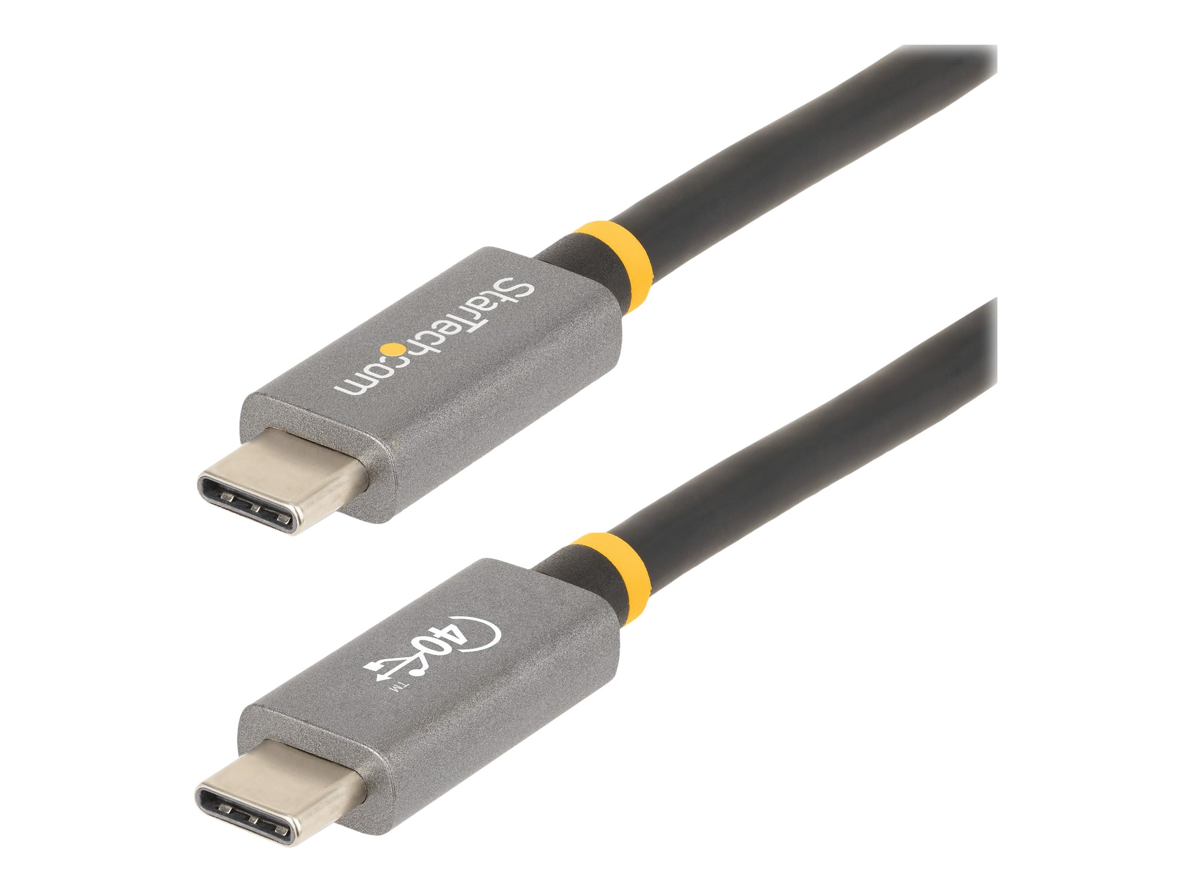 STARTECH.COM 1m USB4 Kabel USB-IF zertifiziert USB C Kabel 40Gbit/s USB-C Daten-/Monitorkabel 100W PD 8K 60Hz Thunderbolt 4/3/USB-C
