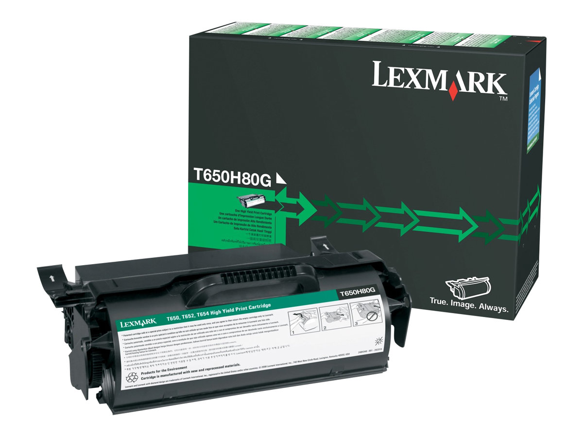 T650H80G LEXMARK Optra T Toner black HC