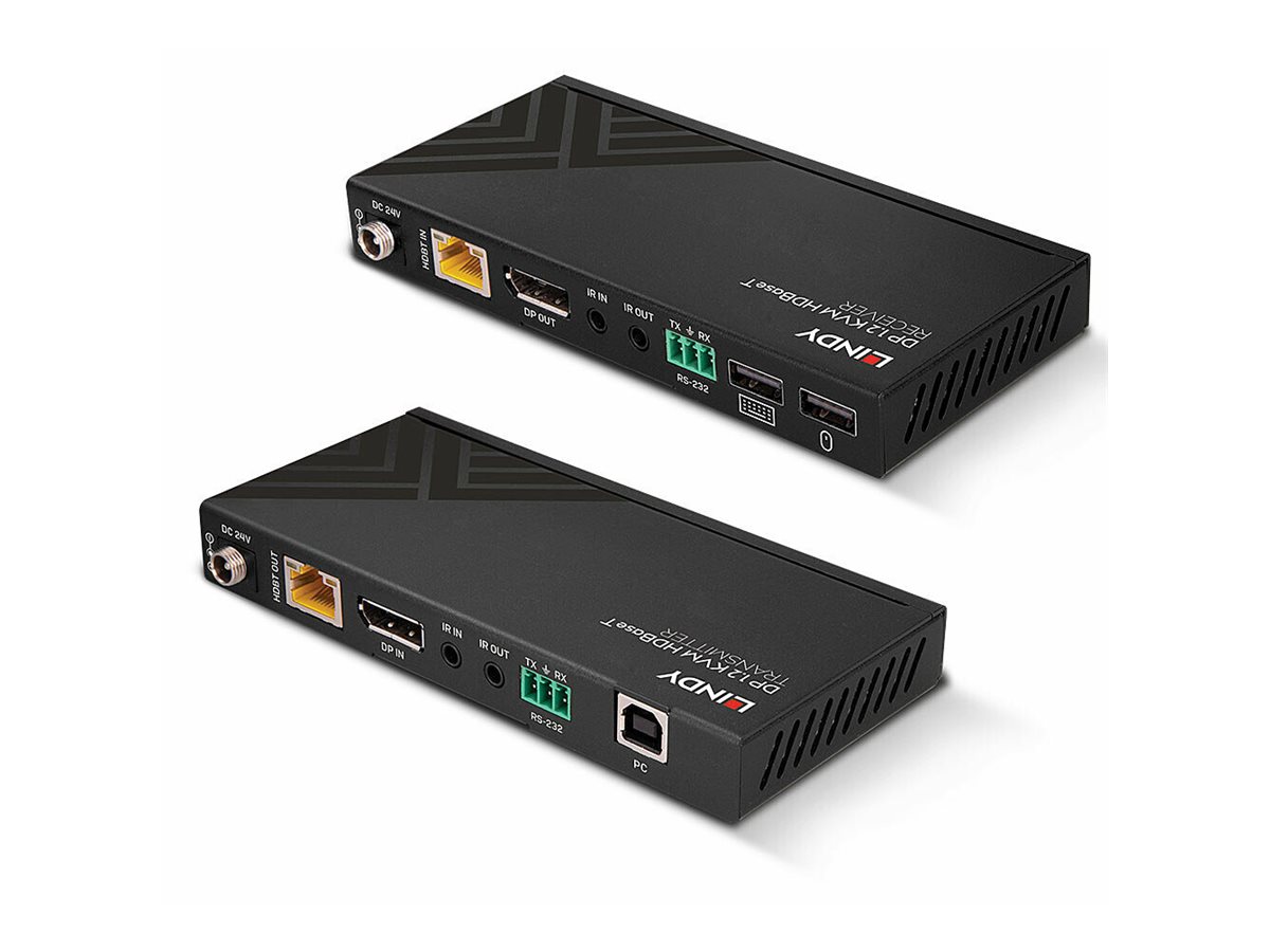 LINDY 150m Cat.6 DisplayPort 1.2 USB IR&RS-232 HDBaseT KVM Extender LINDY 150m Cat.6 DisplayPort 1.2 USB IR&RS-232 HDBaseT KVM Extender
