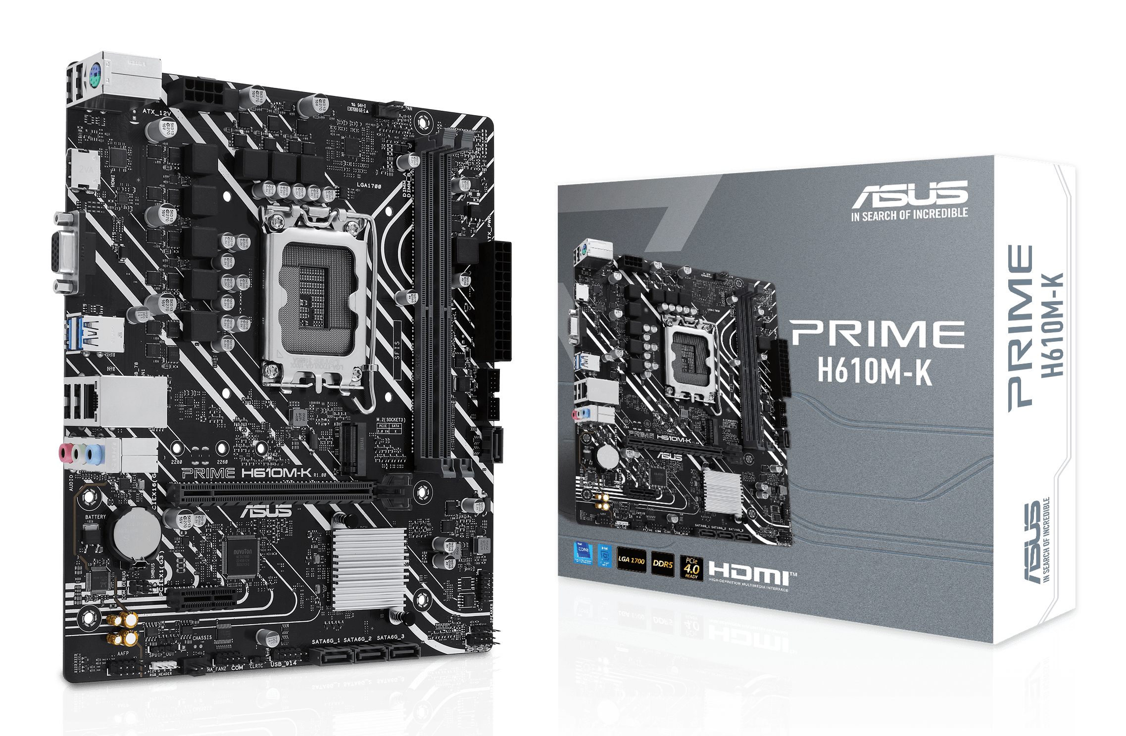 ASUS PRIME H610MK LGA 1700 2DDR5 microATX 4xSATA MB 1xHDMI 21 1xDSub 1xM2