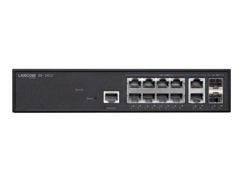 LANCOM GS-2412 2.2 Fully Managed Access Switches 2000 series LANCOM GS-2412 2.2 Fully Managed Access Switches 2000 series