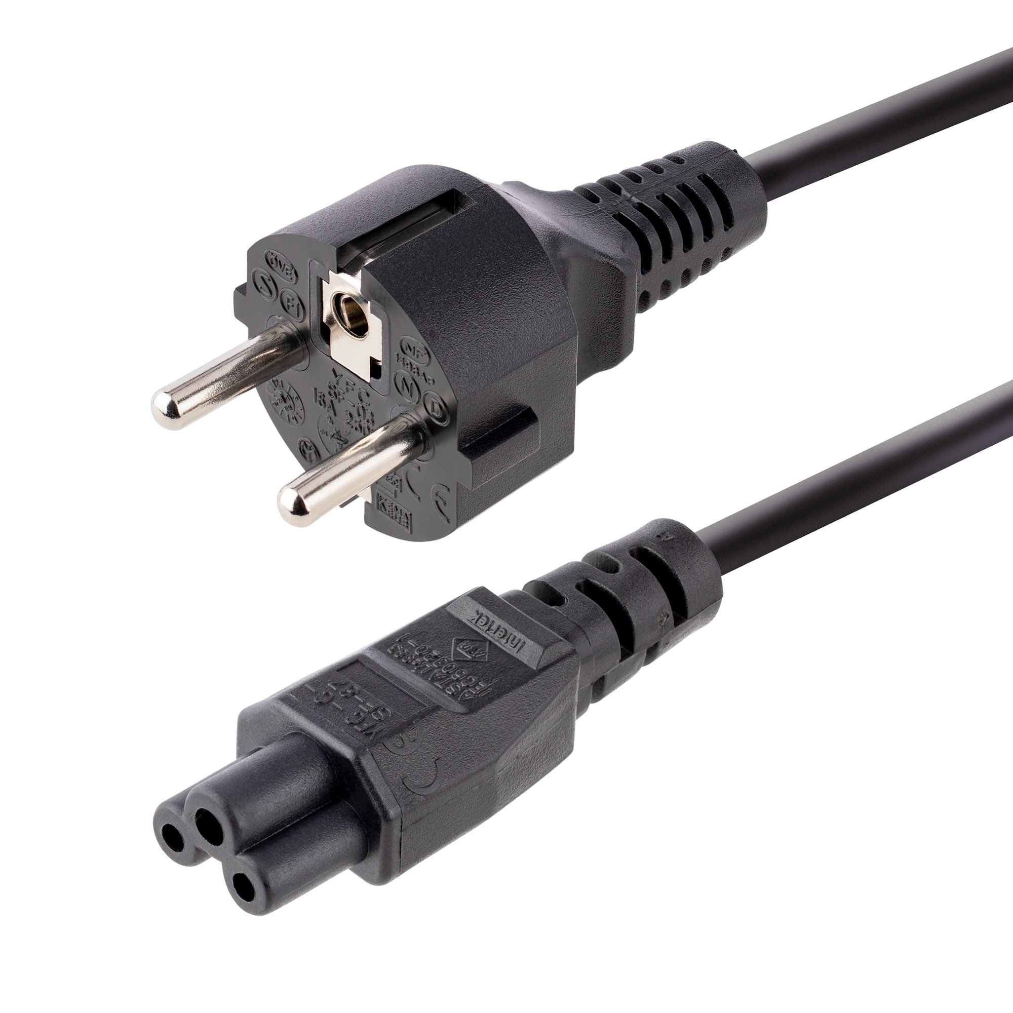STARTECHCOM 3m 10ft Laptop Power Cord EU Schuko to C5 25A 250V 18AWG Laptop Replacement AC Cord Clover Leaf Laptop Charger Cable