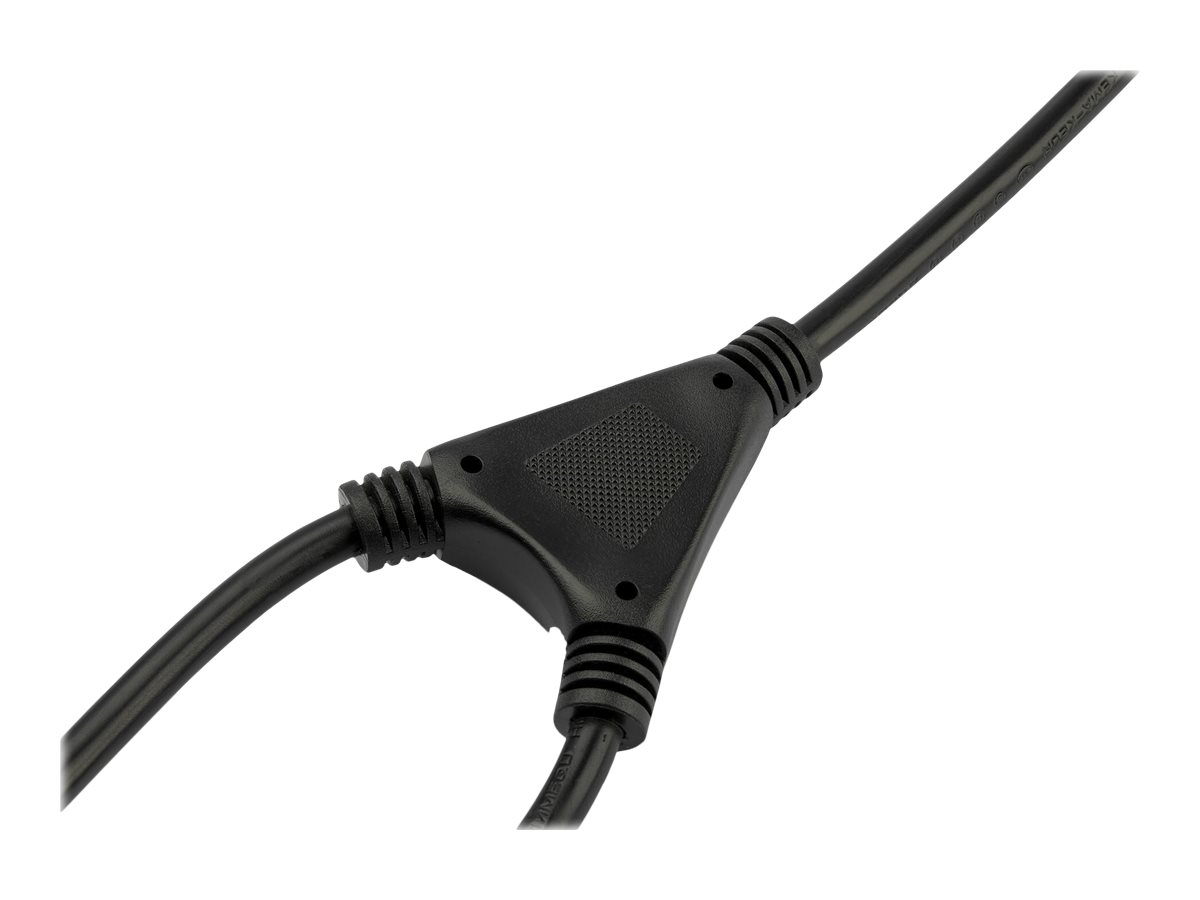 STARTECH.COM 2m C13 Power Cord - Schuko to 2x C13 - Y Splitter Power Cable