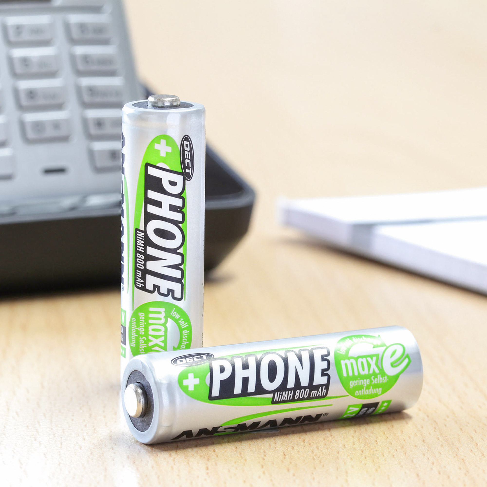 2 ANSMANN Akkus DECT Mignon AA 800 mAh