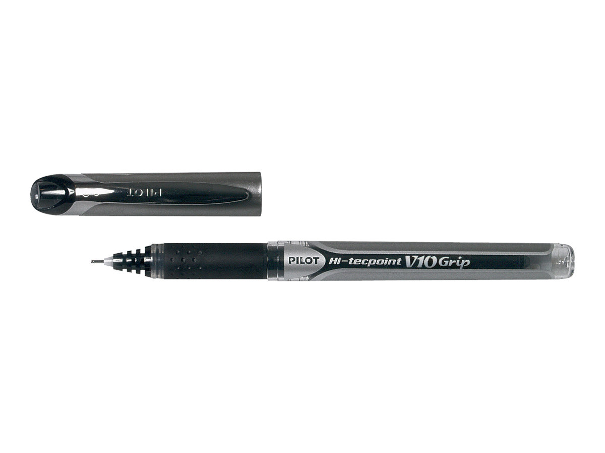 PILOT Hi-Tecpoint Grip V10 Tintenroller schwarz/transparent 0,7 mm, Schreibfarbe: schwarz, 1 St. PILOT Hi-Tecpoint Grip V10 Tintenroller schwarz/transparent 0,7 mm, Schreibfarbe: schwarz, 1 St.