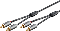 Goobay 65295 2 x RCA männlich 5 m Schwarz Silber