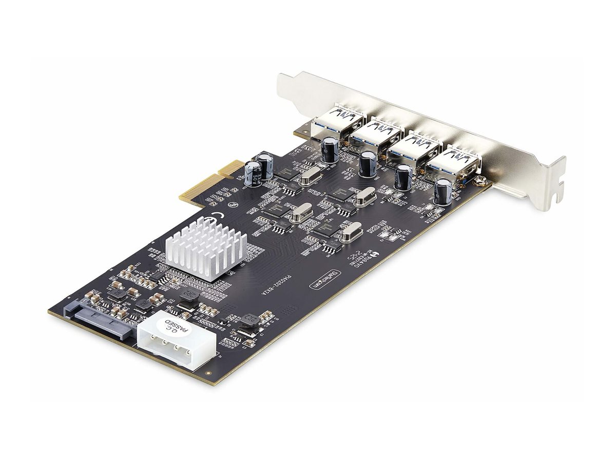 STARTECH.COM 4-Port USB PCIe Karte USB 3.2 5Gbps PCI Express Karte mit 4 unabhaengigen USB-Controllern 4 USB-A Anschlusse