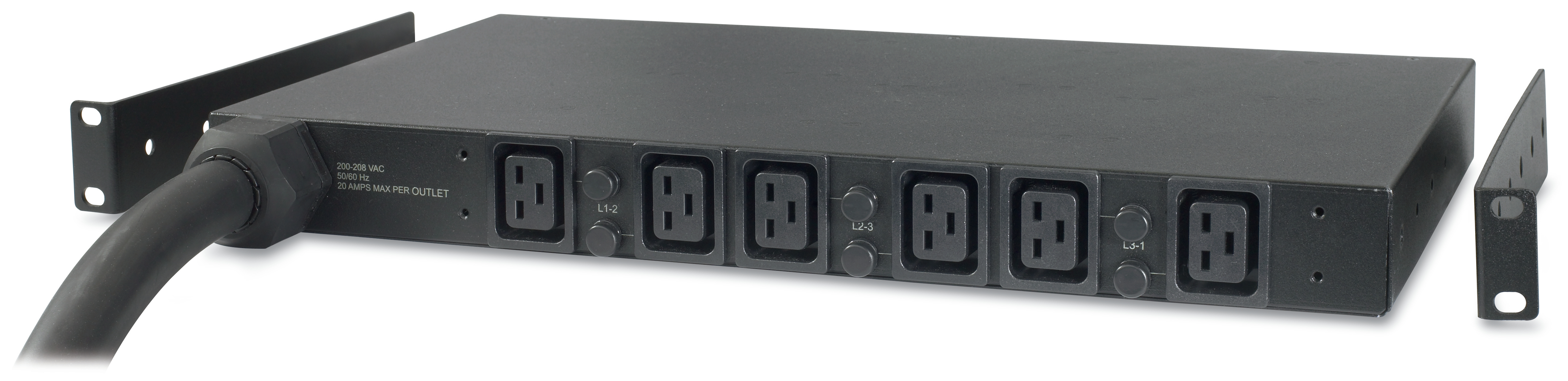 APC Rack PDU Basic 1U 32A 22kW 400V (6)C19 Cord Length (2.5 meter) IEC309
