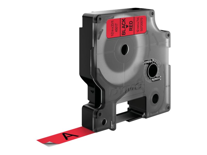 DYMO Schriftband D1 45017 S0720570, 12 mm schwarz auf rot