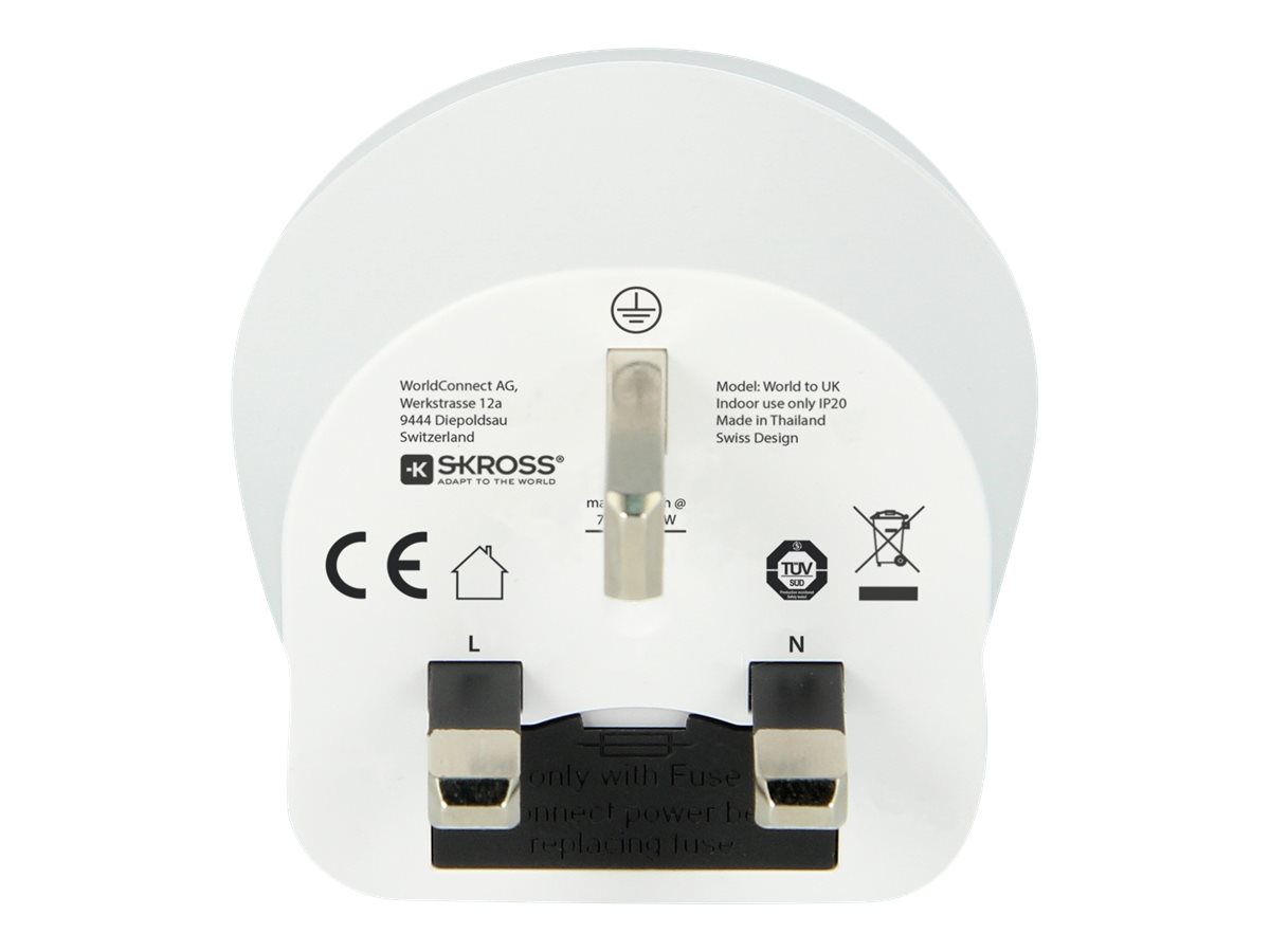 SKROSS Reiseadapter World to UK (7A, BS) SKROSS Reiseadapter World to UK (7A, BS)