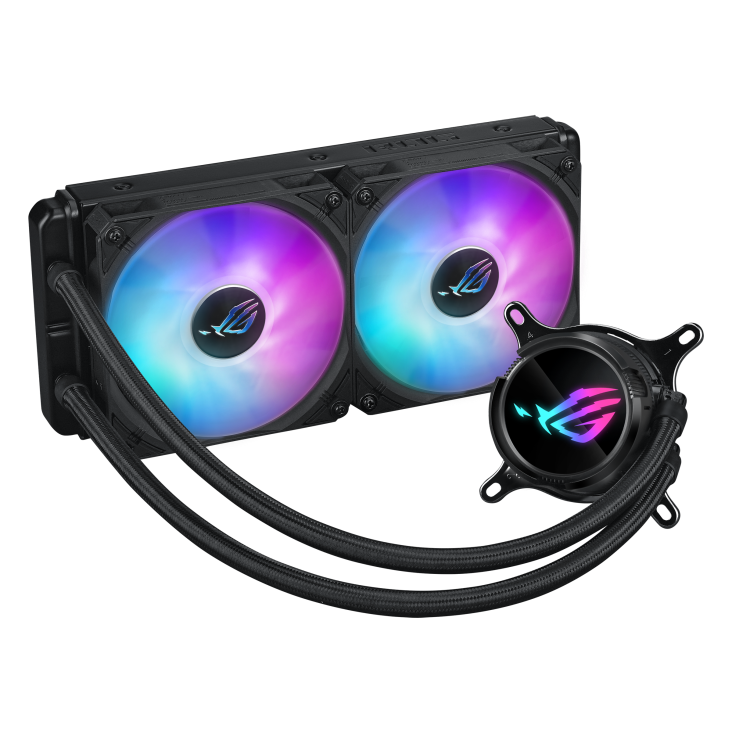 ASUS ROG Strix LC III 240 ARGB allinone CPU liquid cooler with 360 rotatable water block Premium ROG ARGB fans