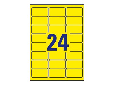 480 AVERY Zweckform Etiketten L6035-20 gelb 63,5 x 33,9 mm