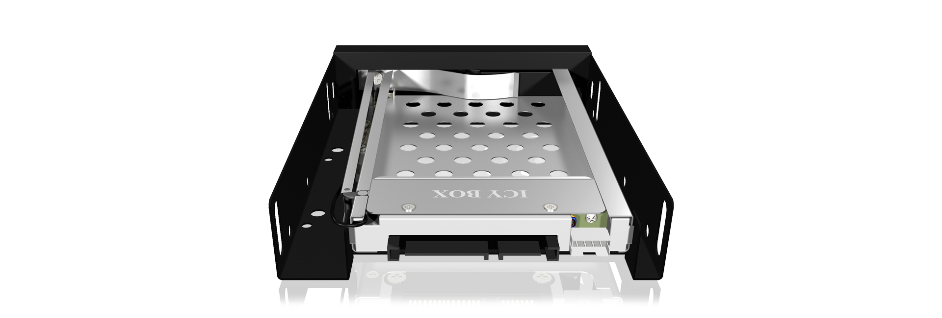 Wechselrahmen 1xSATA 25 zu 1xSATA Host traegerlos fuer 35 Schacht ICY BOX