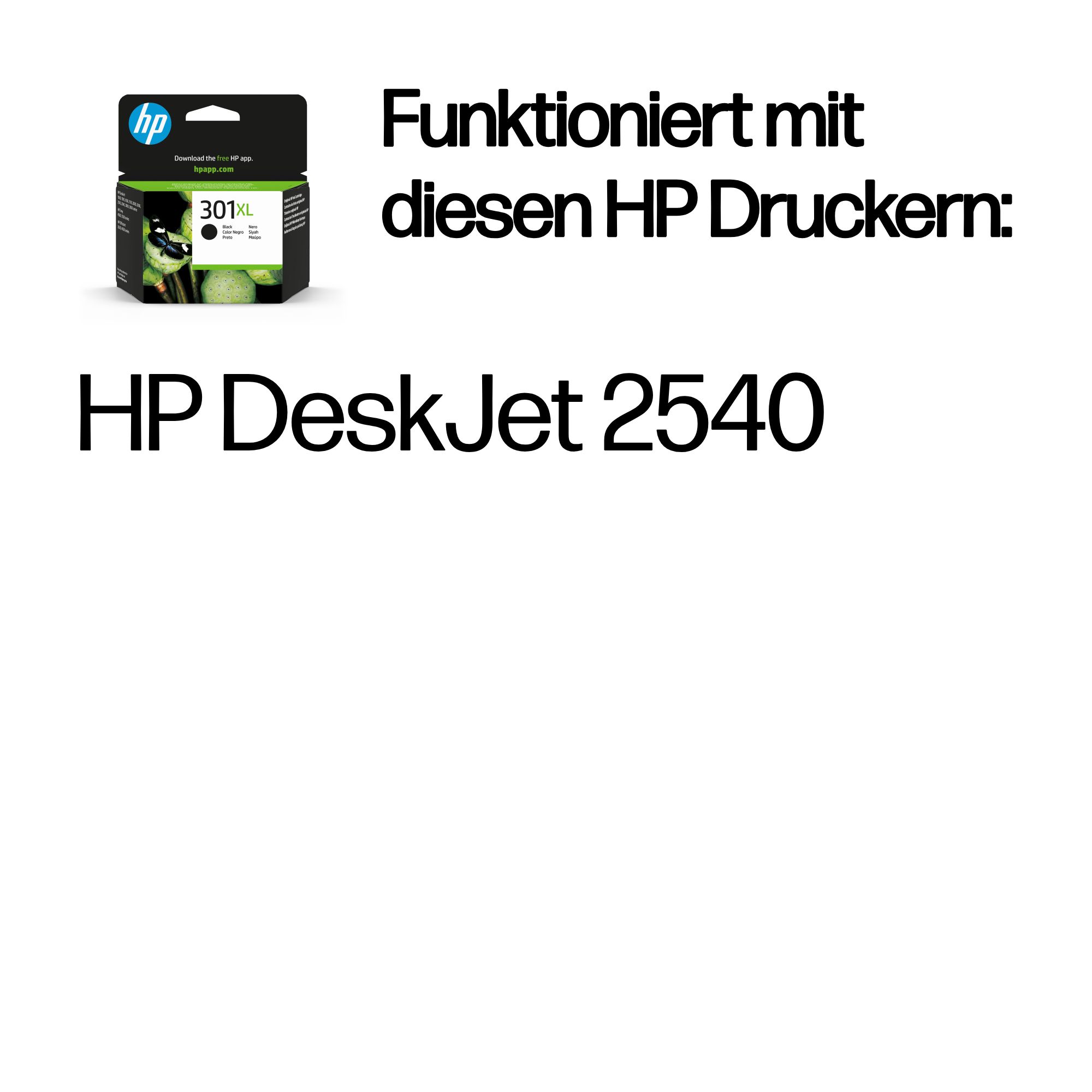 HP 301XL Schwarz Tintenpatrone