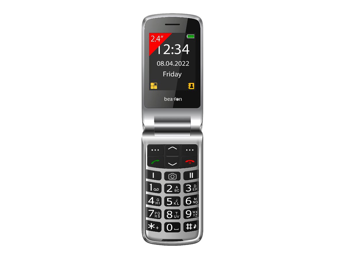 Beafon SL605 Silver Line, Gro?tastenklapphandy, schwarz-silber
