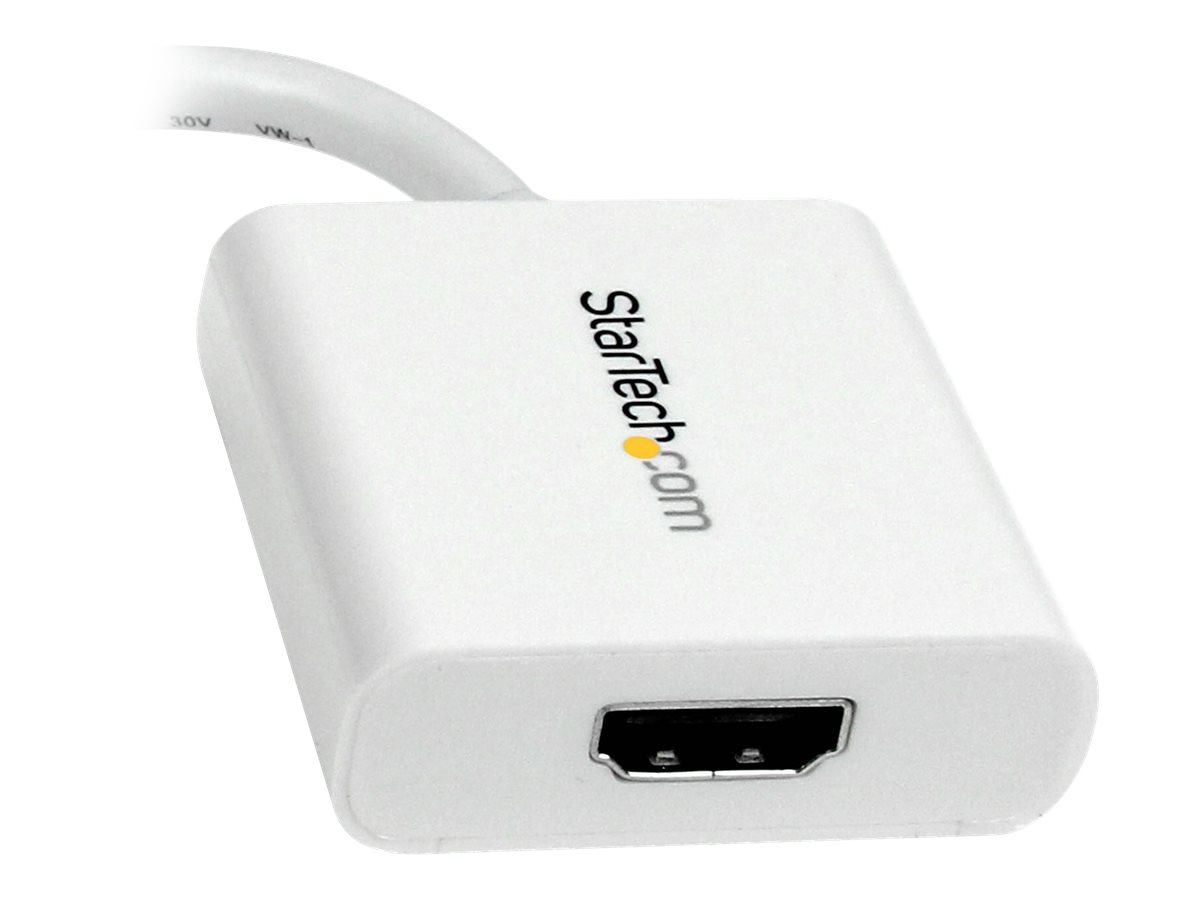 StarTech.com Mini DisplayPort auf HDMI Adapter - mDP zu HDMI (Stecker/Buchse) Konverter - 1920x1200 - Weiß - Videoanschluß - DisplayPort / HDMI - 17 cm