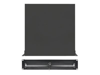 INTELLINET 19 Zoll Schublade 2 HE abschliessbar 466 mm Tiefe fuer Schraenke ab 600 mm Tiefe schwarz
