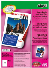 SIGEL Fotopapier LP342 DIN A4 glaenzend 170 g/qm 200 Blatt SIGEL Fotopapier LP342 DIN A4 glaenzend 170 g/qm 200 Blatt