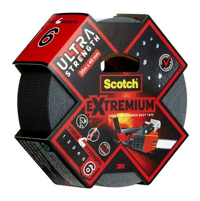 3M Extremium Ultra Strength Gewebeband 48,0 mm x 25,0 m Schwarz