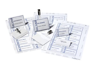 20 DURABLE Namensschilder mit Clip 9,0 x 6,0 cm