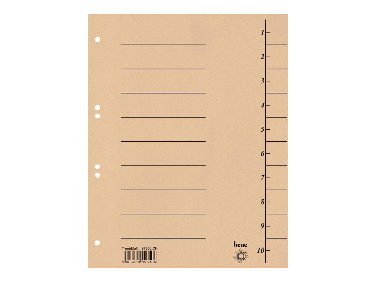 bene Trennblaetter 1-10 chamois, 100 St. bene Trennblaetter 1-10 chamois, 100 St.