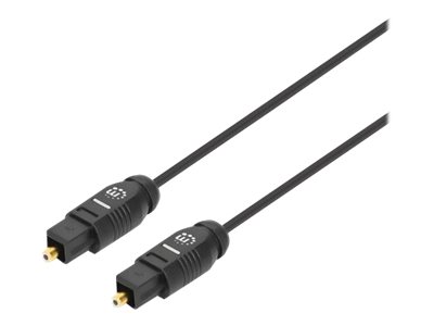 MANHATTAN Toslink Digitales Optisches Audiokabel 2 x Toslink S/PDIF-Stecker 1m vergoldete Kontakte schwarz MANHATTAN Toslink Digitales Optisches Audiokabel 2 x Toslink S/PDIF-Stecker 1m vergoldete Kontakte schwarz