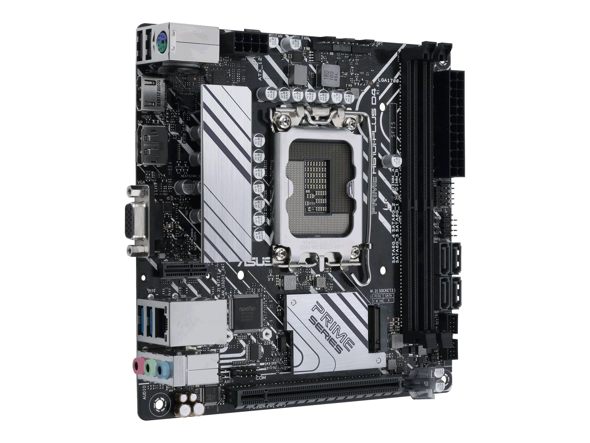 ASUS PRIME H610IPLUS D4CSM Intel H610 LGA 1700 2DDR4 1xPCIe 4030 x16 1xM2 4xSATA 6Gbs 4xUSB 32 Mini ITX MB