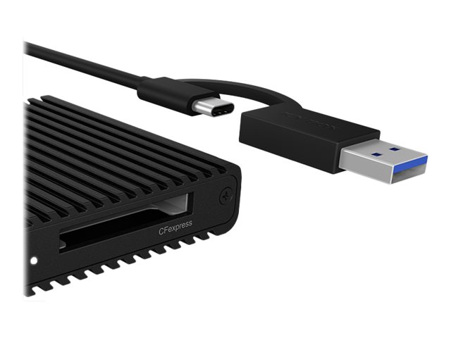 ICY BOX IB-CR404-C31 CFexpres Kartenleser Typ B mit USB 3.2 Gen 2 und NVMe Windows macOS und Chrome OS ICY BOX IB-CR404-C31 CFexpres Kartenleser Typ B mit USB 3.2 Gen 2 und NVMe Windows macOS und Chrome OS