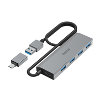 hama USB-Hub 4-fach grau hama USB-Hub 4-fach grau