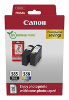 Canon PG585 CL586 schwarz, color Druckerpatronen Fotopapier, 2erSet