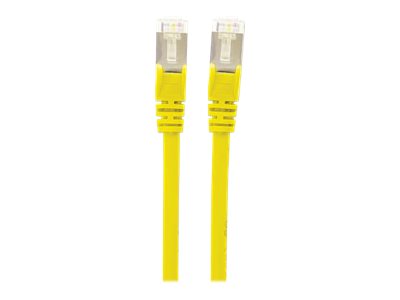 INTELLINET Cat6aPro Kabel Cat7 Rohkabel 0,5m gelb RJ45 Vollkupfer LS0H halogenfrei AWG 26 vergoldete Kontakte 10 Gigabit