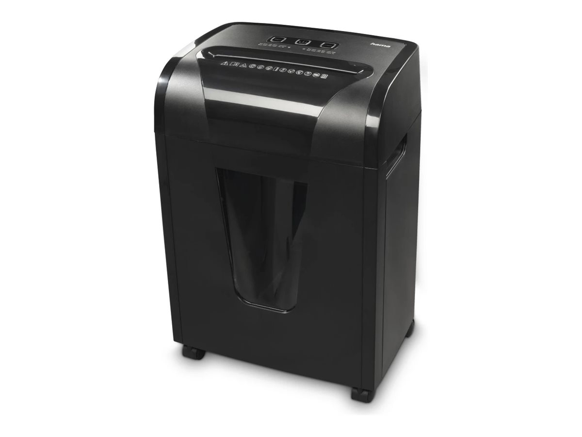 hama Premium M10 Aktenvernichter mit Partikelschnitt P5, 2 x 12 mm, bis 10 Blatt, schwarz