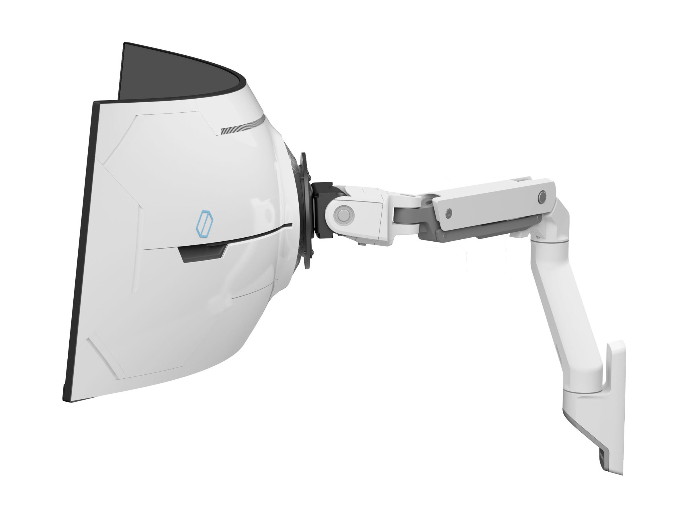 ERGOTRON HX Arm With Very Heavy Duty Pivot Wall Mount White ERGOTRON HX Arm With Very Heavy Duty Pivot Wall Mount White