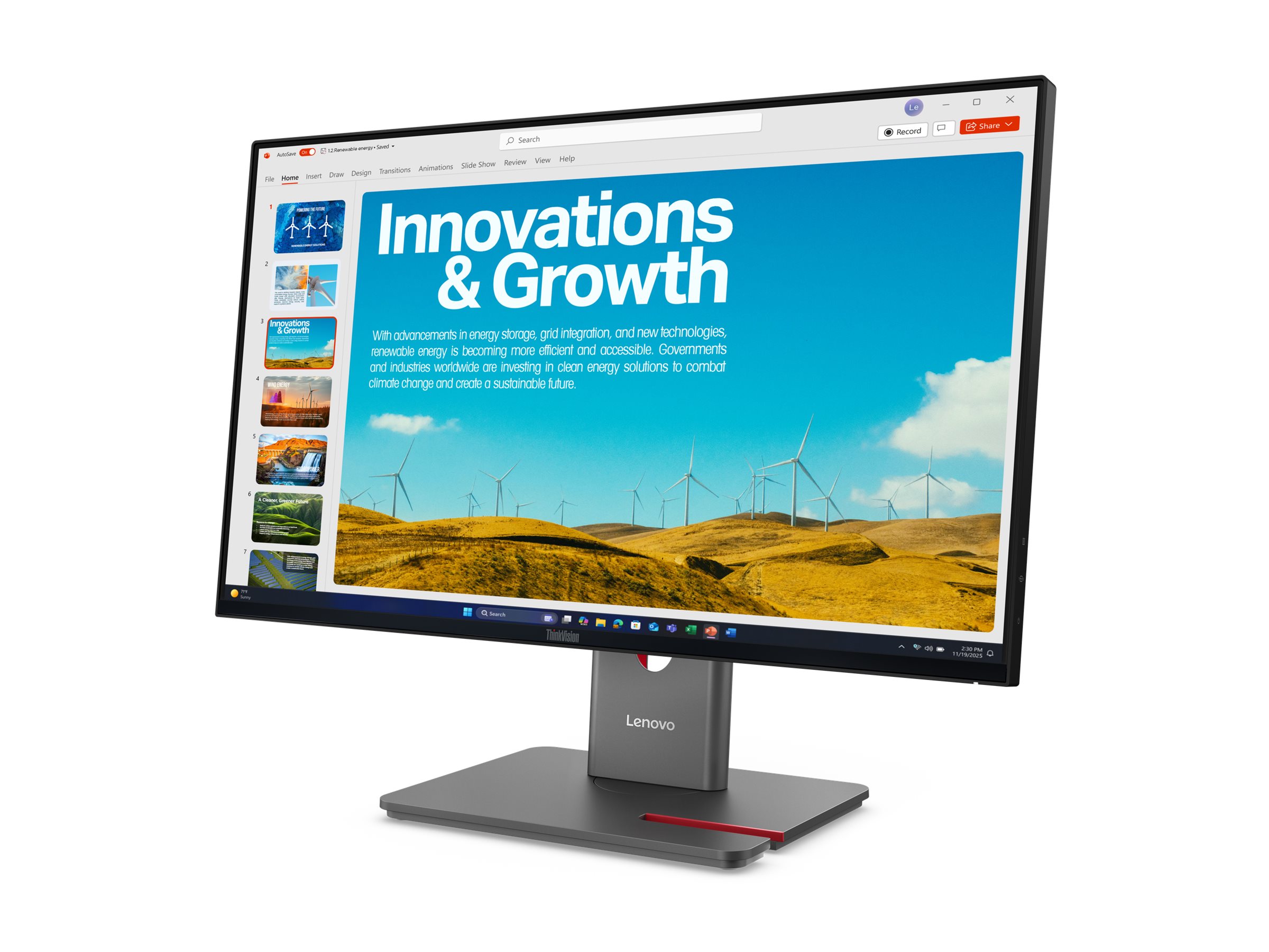 LENOVO ThinkVision P24QD40 60,45cm 23,8Zoll 2560x1440 IPS 120Hz USBC docking 140W Daisy Chain KVMeKVM Factory TopSeller