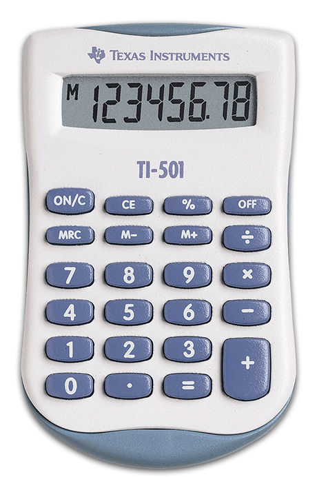 TEXAS INSTRUMENTS TI-501 Taschenrechner weiss TEXAS INSTRUMENTS TI-501 Taschenrechner weiss
