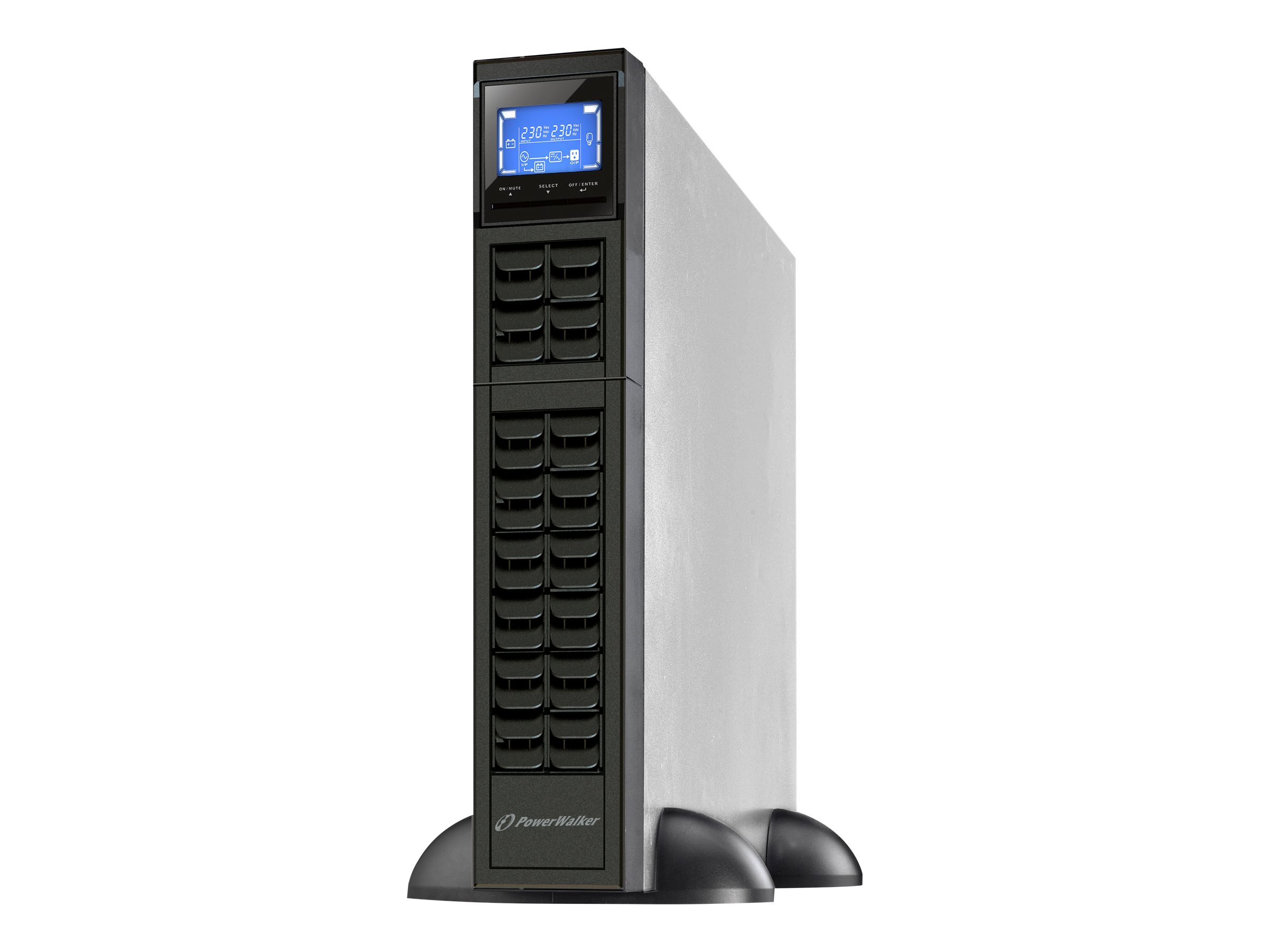POWERWALKER VFI 2000 CRM LCD 2000VA / 1600W Online USV Tower/Rack Doppelwandler SNMP Slot