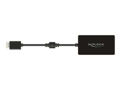 Delock Adapter Displayport 1.1 Stecker > VGA / HDMI / DVI Buchse Passiv schwarz Delock Adapter Displayport 1.1 Stecker > VGA / HDMI / DVI Buchse Passiv schwarz