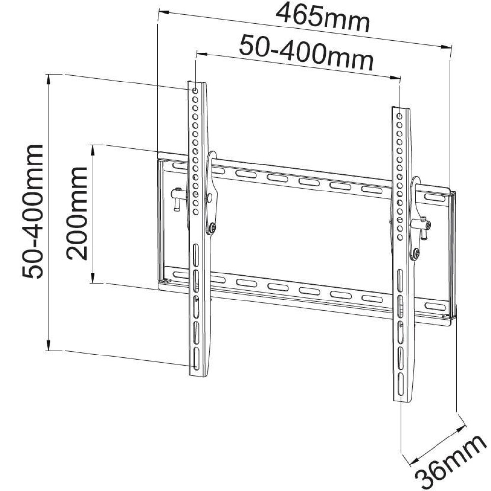 TECHLY Wandhalterung fuer LCD TV LED schwarz 58,42cm139,70cm 2355Zoll neigbar max45Kg