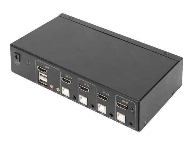 DIGITUS KVM-Switch 4-Port Single-Display 4K HDMI