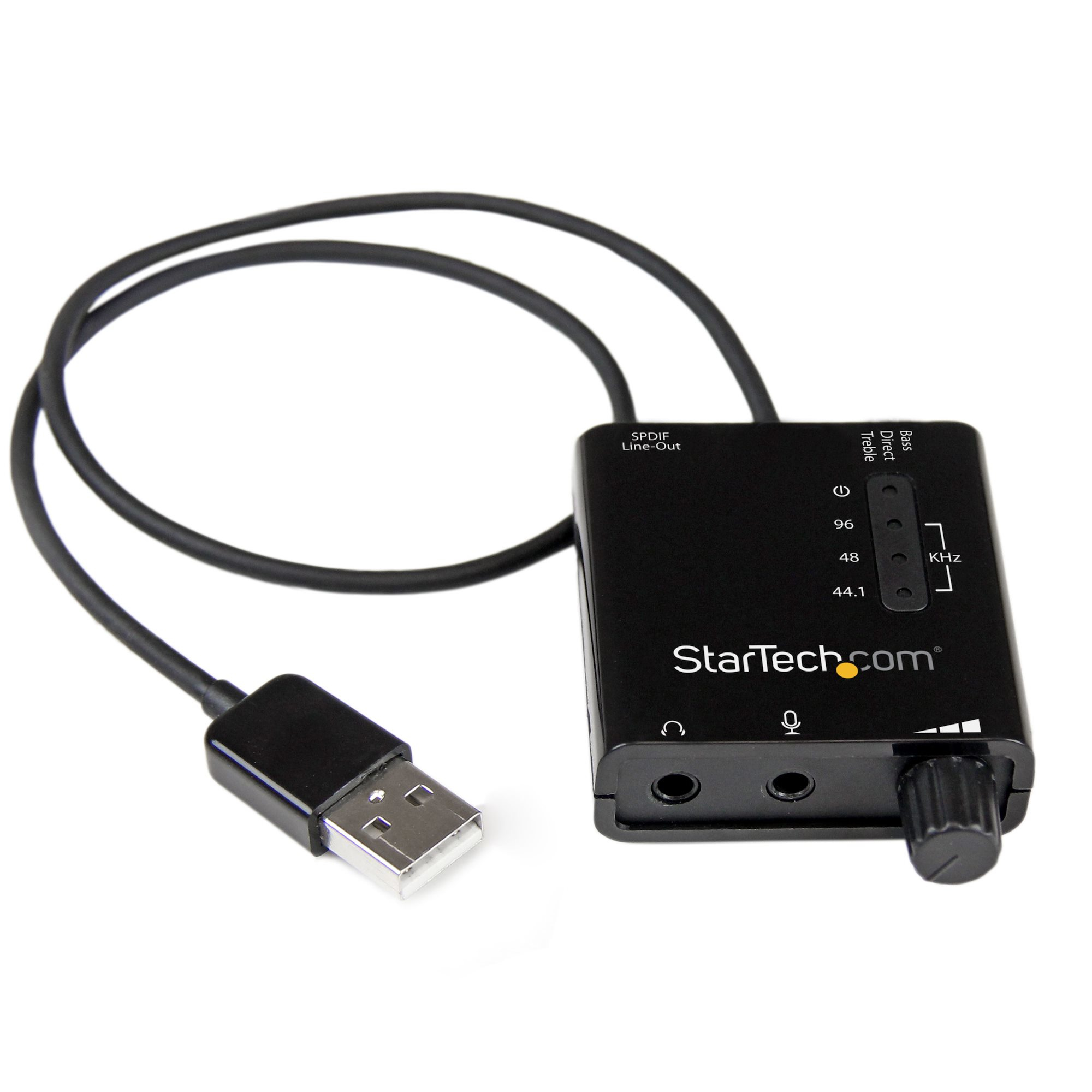 STARTECHCOM USB Audio Adapter Externe USB Soundkarte mit SPDIF Digital Audio und Stero Mic Schwarz