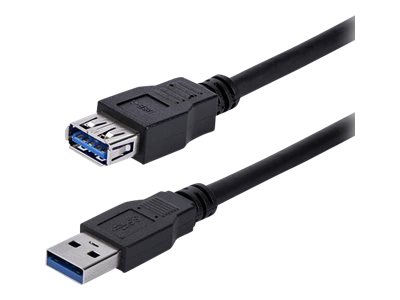 StarTech.com 1m USB 3.0 Verlängerungskabel - USB 3 Typ A Kabel Verlängerung - Stecker/ Buchse - Schwarz - USB-Verlängerungskabel - USB Typ A bis USB Typ A - 1 m