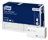 TORK Papierhandtuecher 150100 Xpress® H2 Universal Interfold-Falzung 1-lagig 4.830 Tuecher TORK Papierhandtuecher 150100 Xpress® H2 Universal Interfold-Falzung 1-lagig 4.830 Tuecher