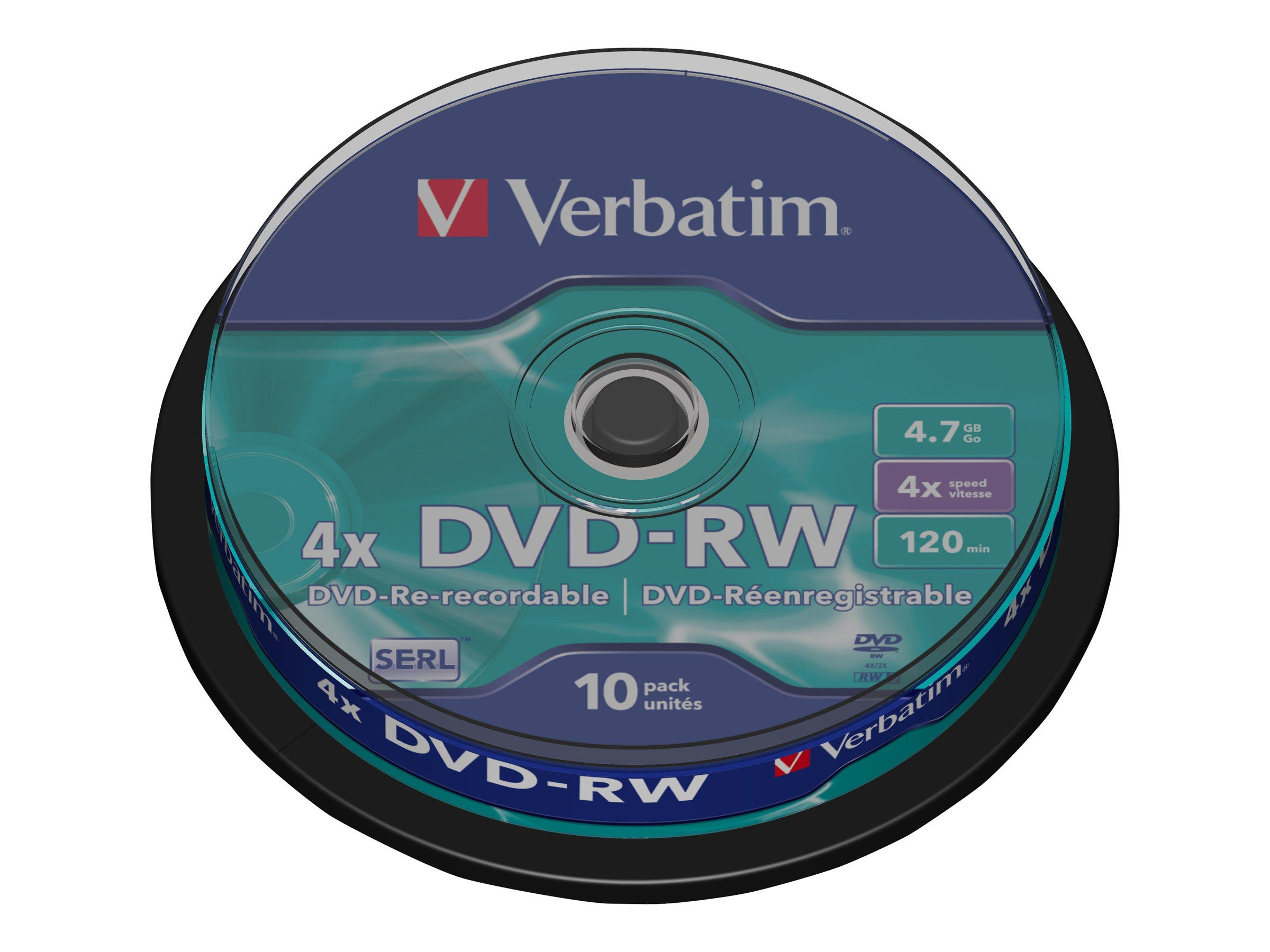 10 verbatim DVD-RW 4,7 GB wiederbeschreibbar