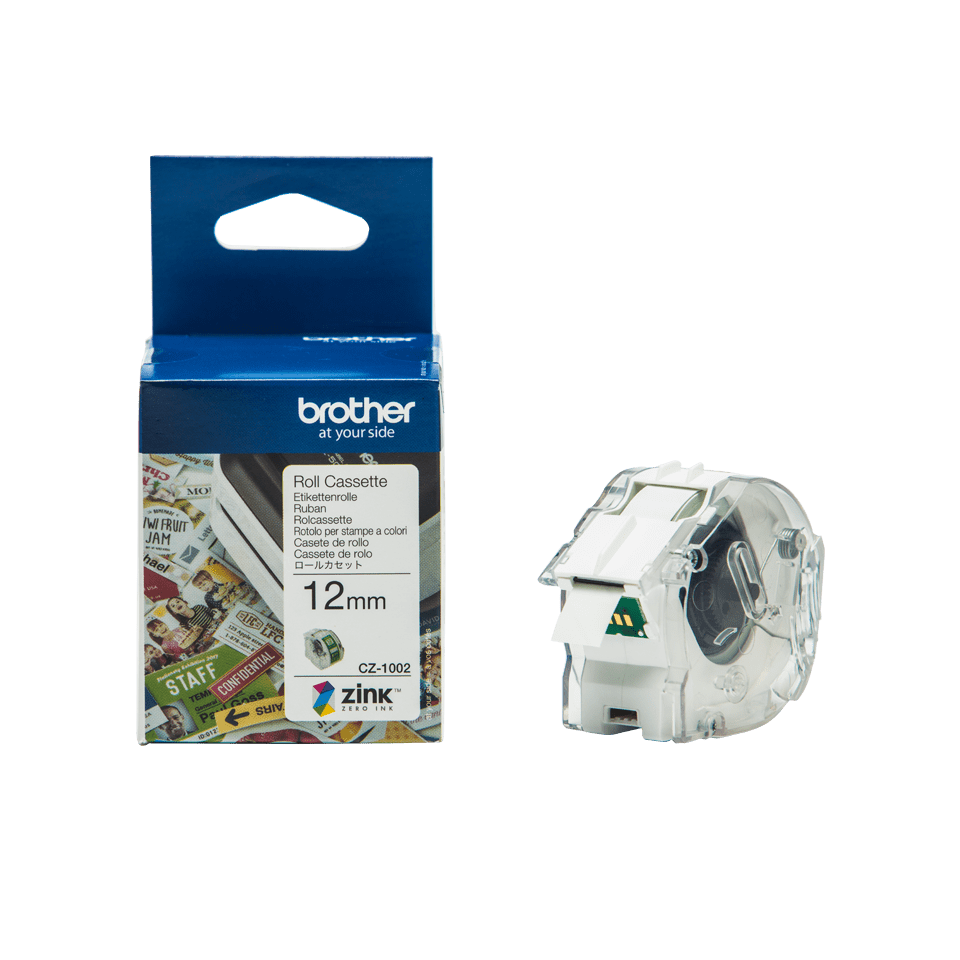 CZ1002 BROTHER PT Etikettenrolle 12mm